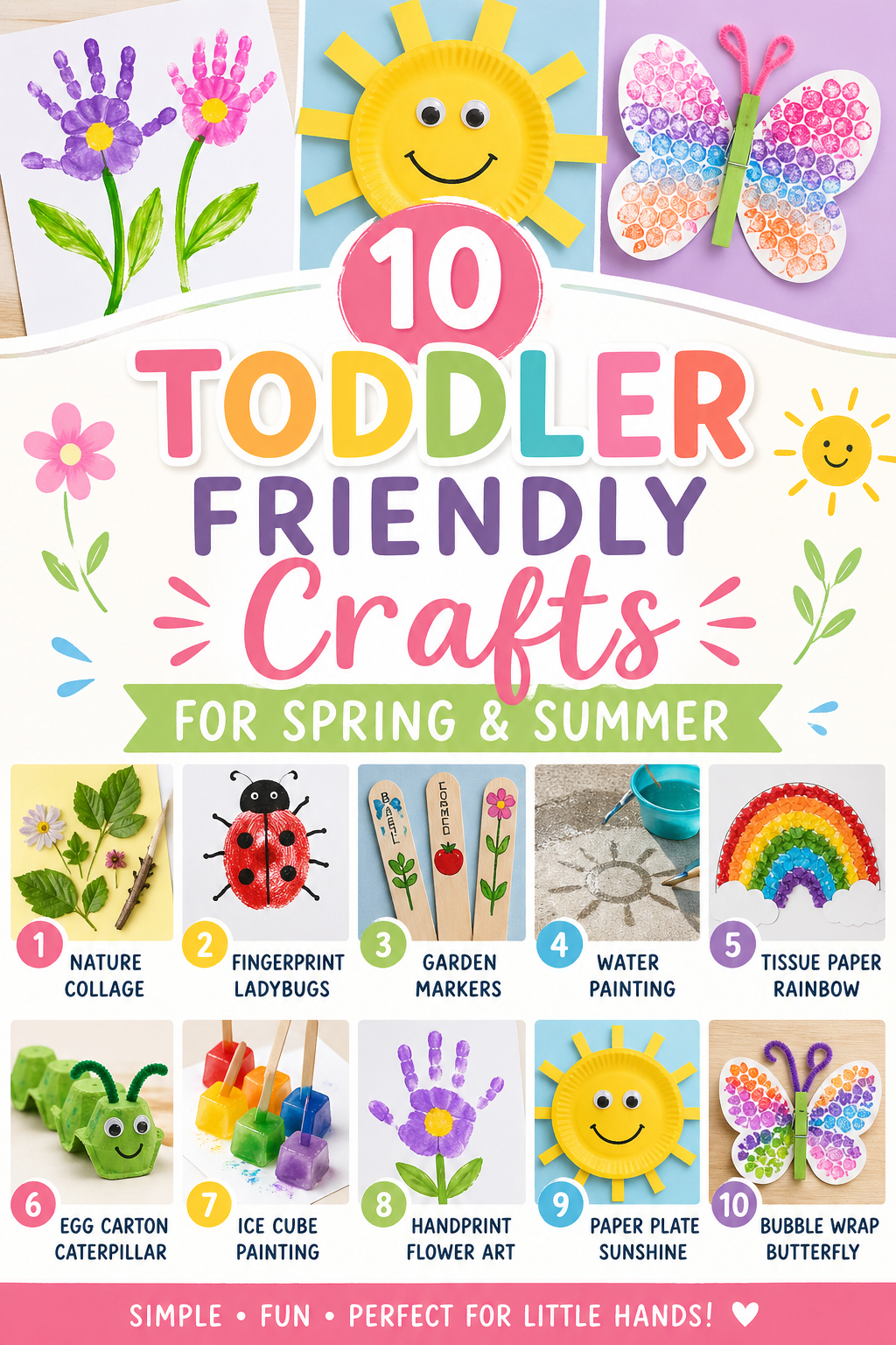 Toddler-Friendly Crafts for Spring and Summer