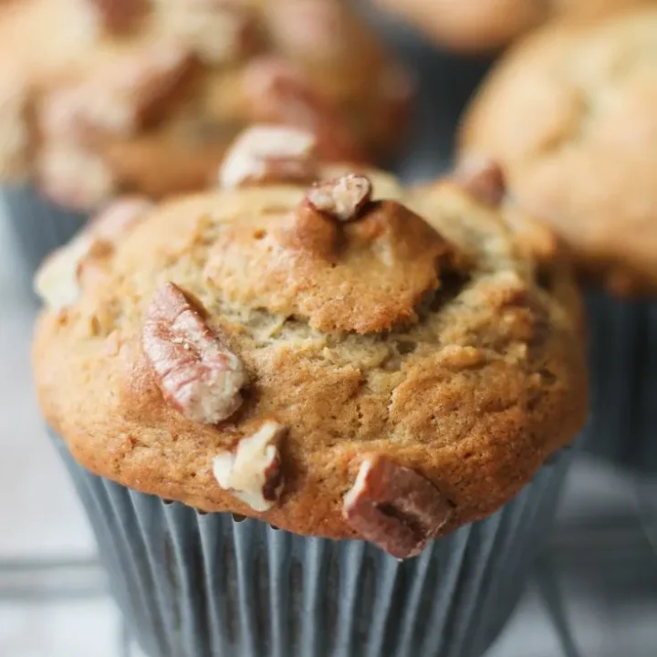 Moist Banana Muffins with Fruit Purees
