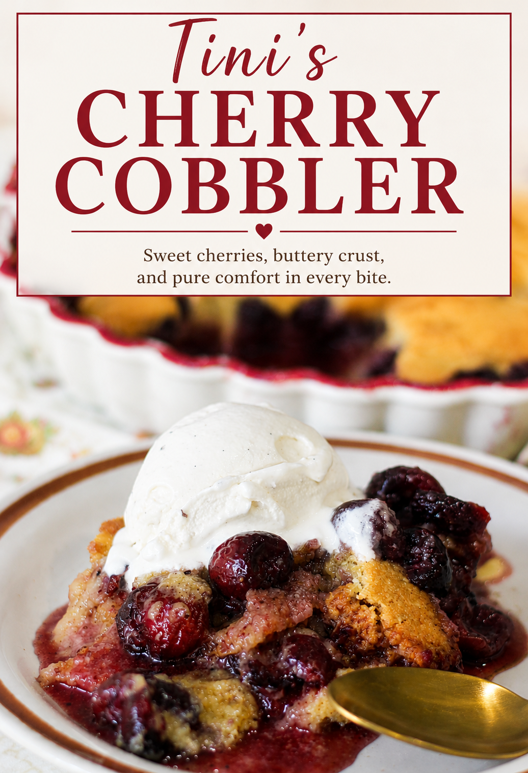 tini's cherry cobbler