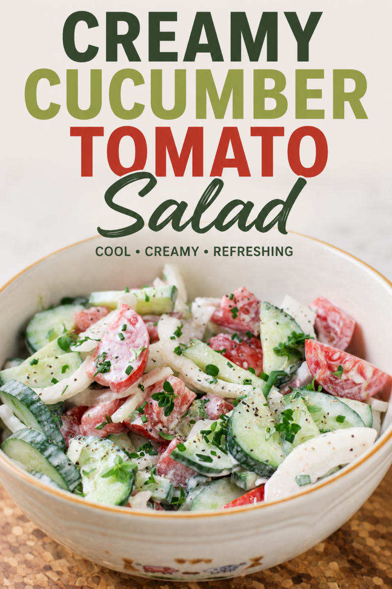 How to Make Creamy Cucumber Tomato Salad