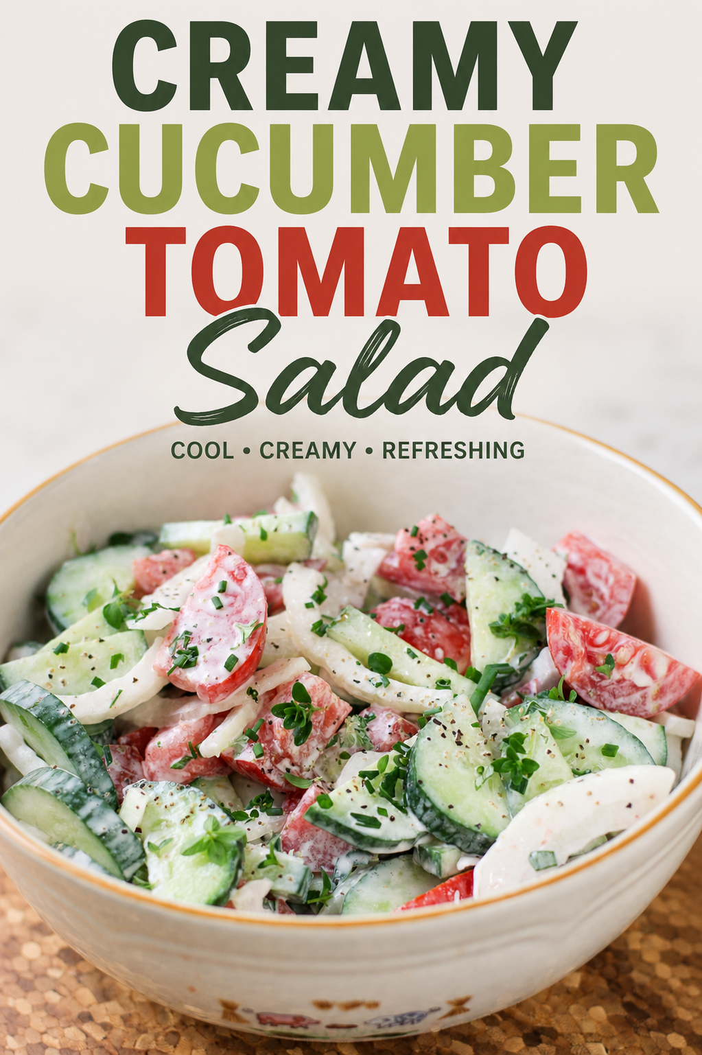 creamy cucumber tomato salad