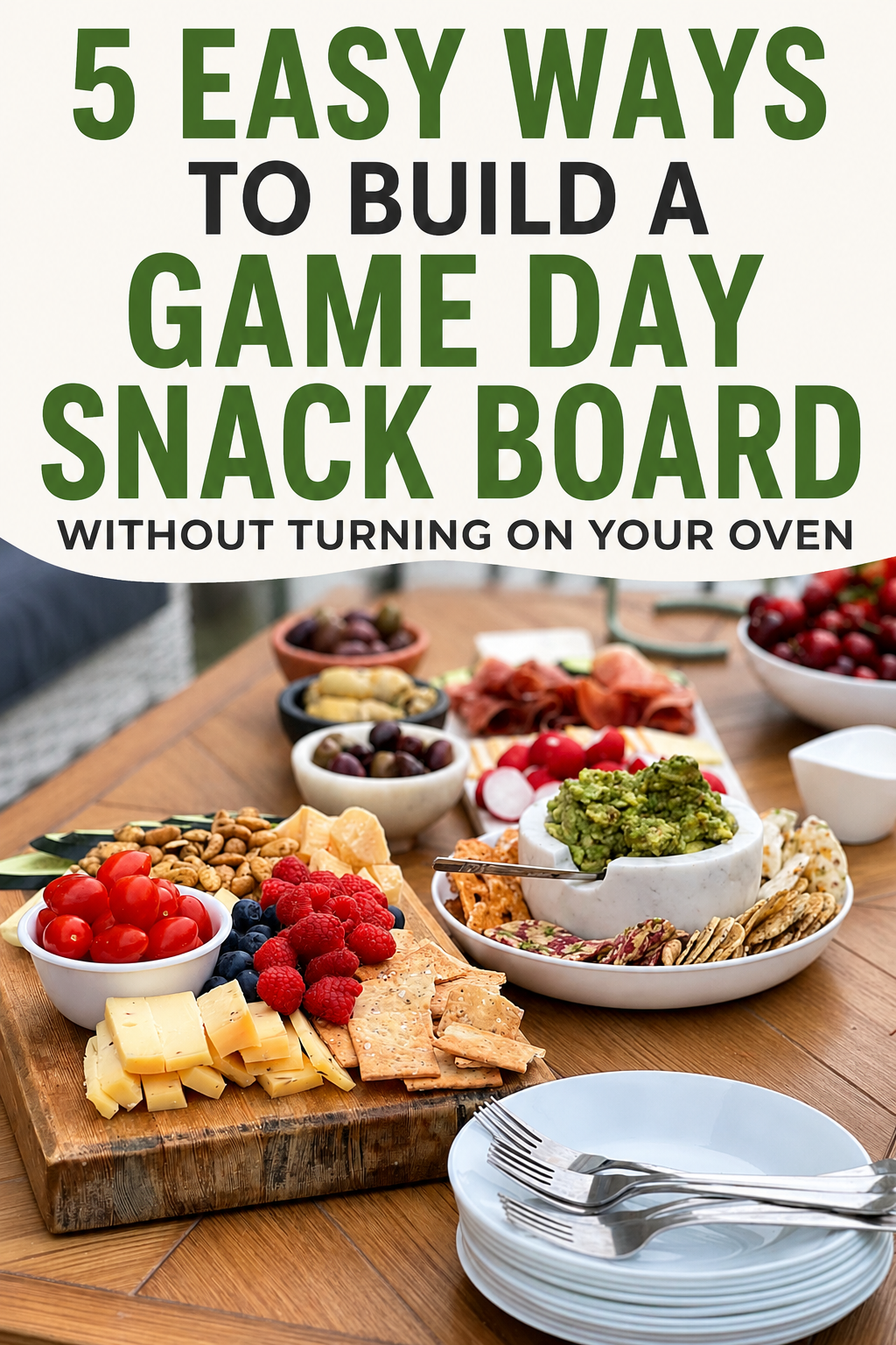 game day snack board