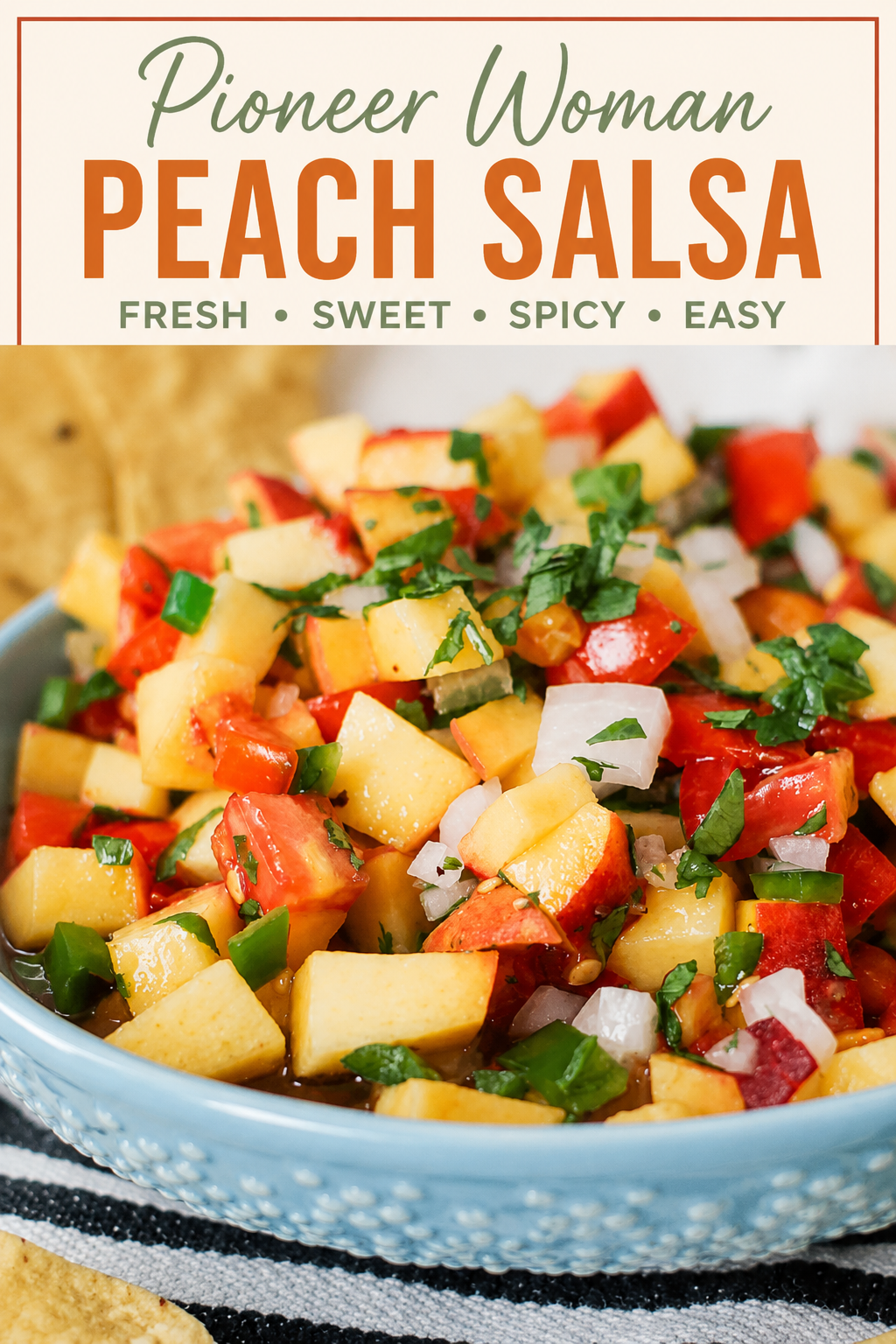 pioneer woman peach salsa