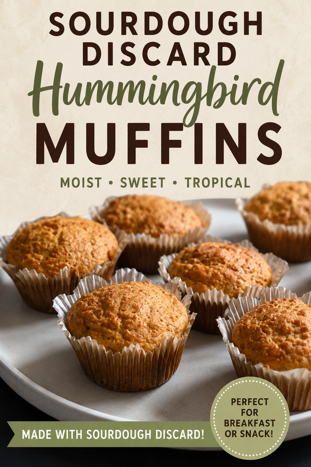 sourdough discard hummingbird muffins