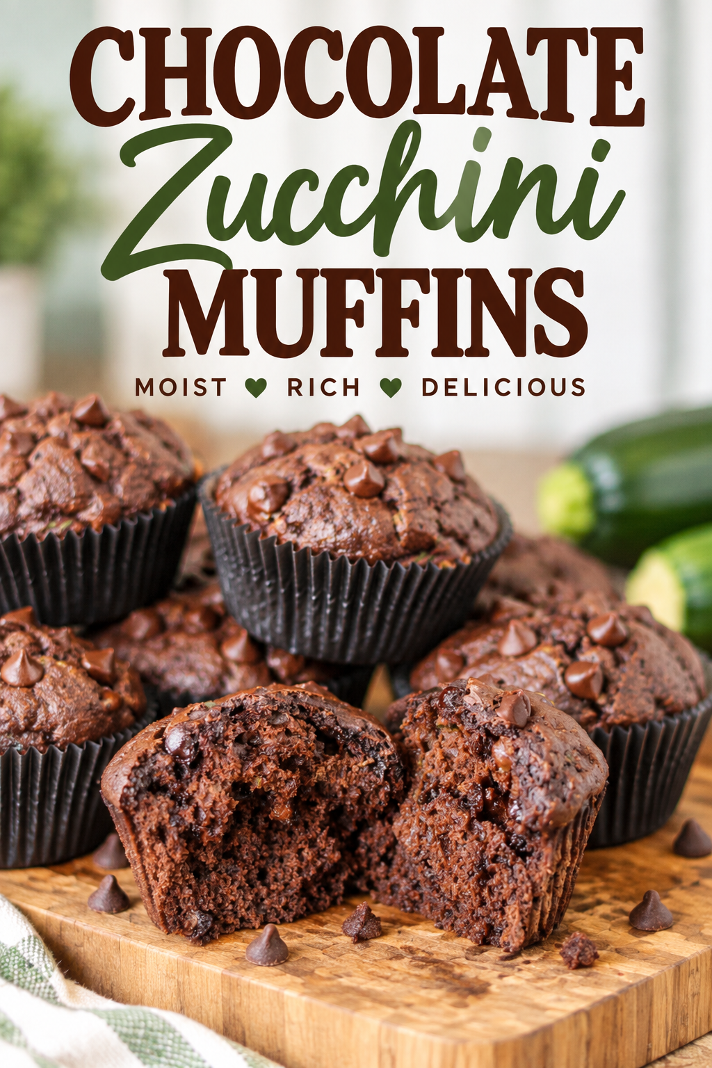 chocolate zucchini muffins