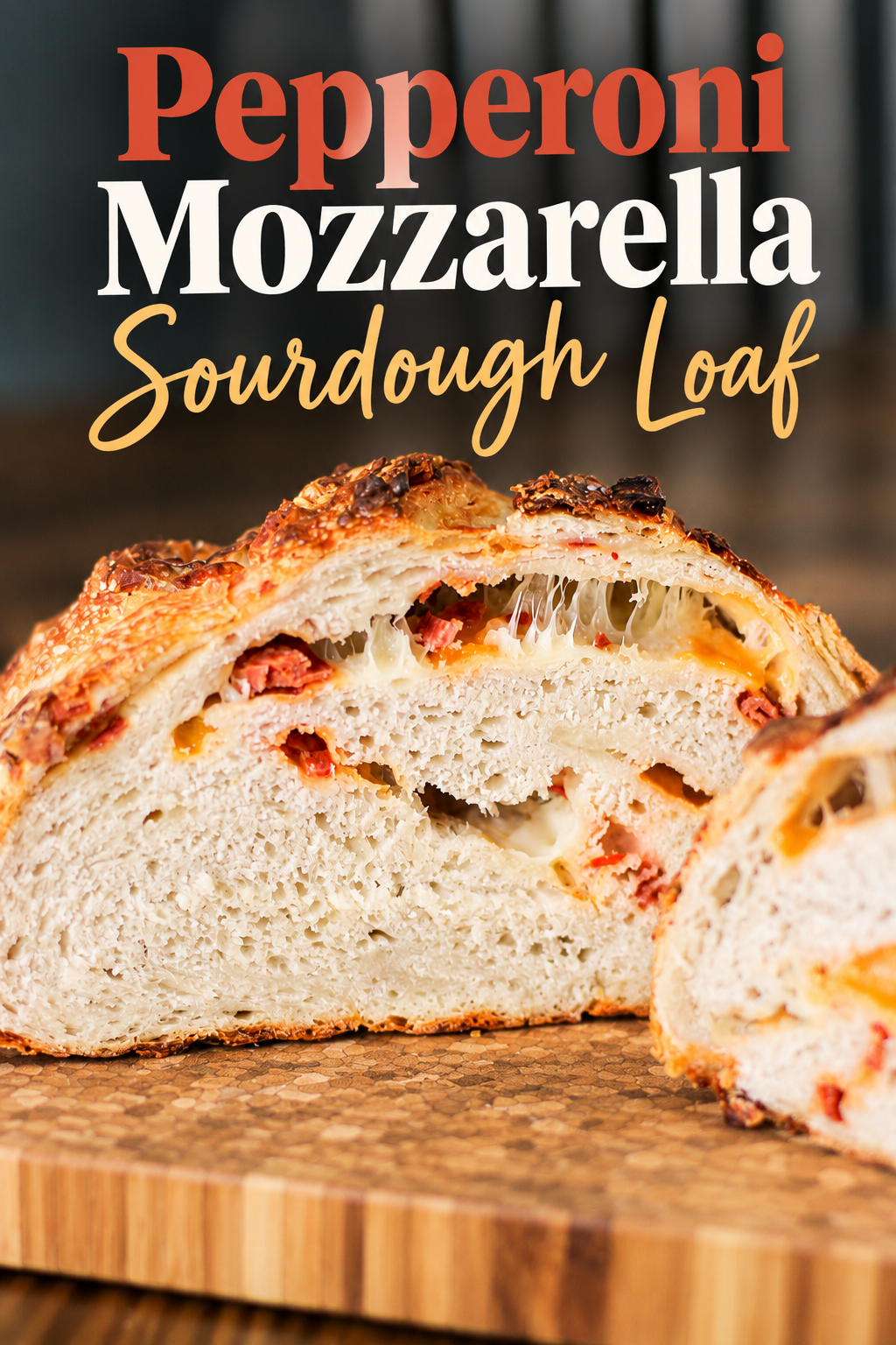 Pepperoni Mozzarella Sourdough Bread