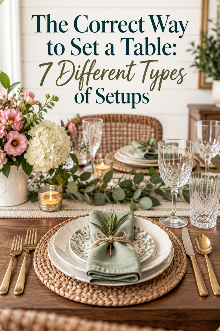 The Correct Way to Set a Table: 7 Different Types of Setups