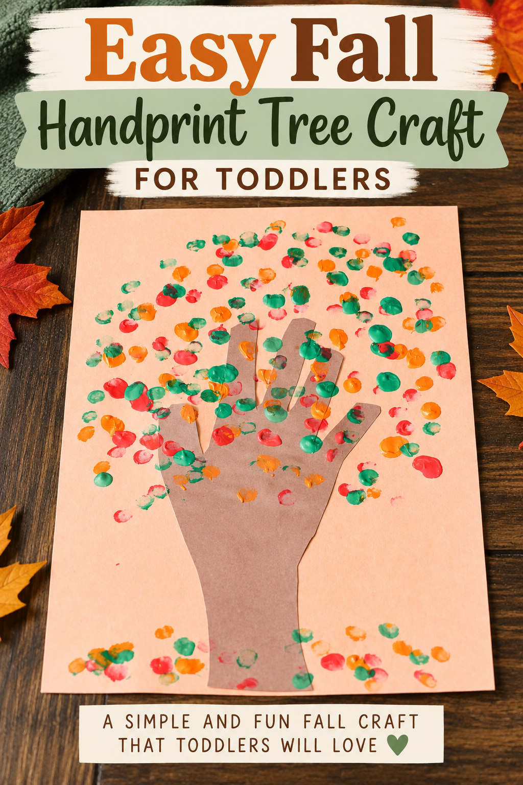 fall handprint tree craft