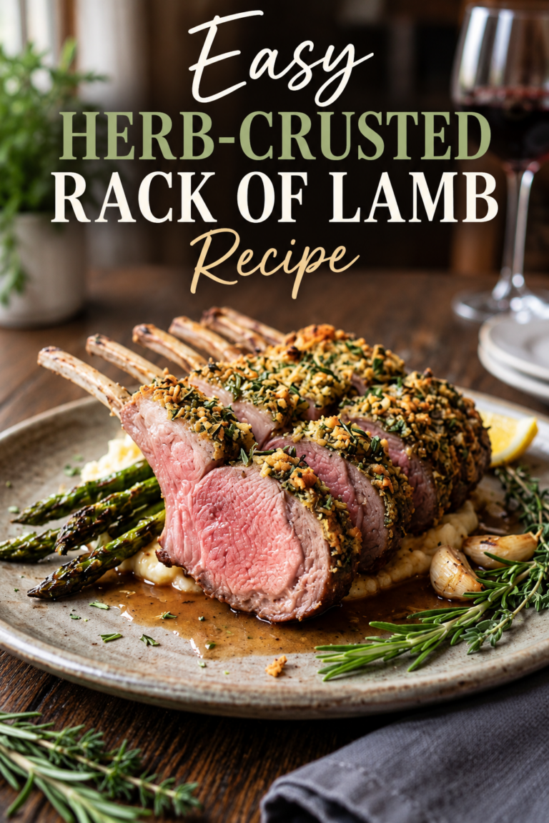 Easy Herb Crusted Rack of Lamb Recipe