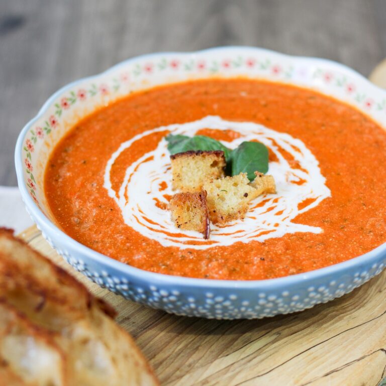 How to Make Tomato Basil Soup (Easy Homemade Recipe)