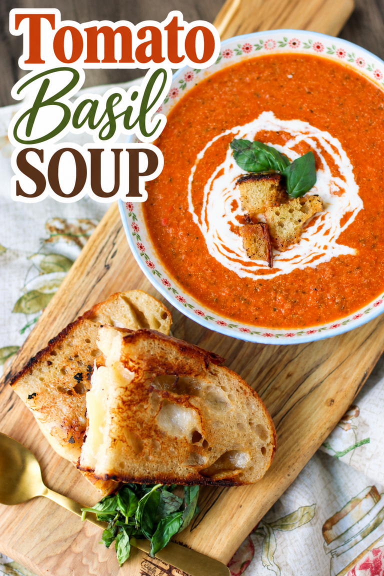 How to Make Tomato Basil Soup (Easy Homemade Recipe)
