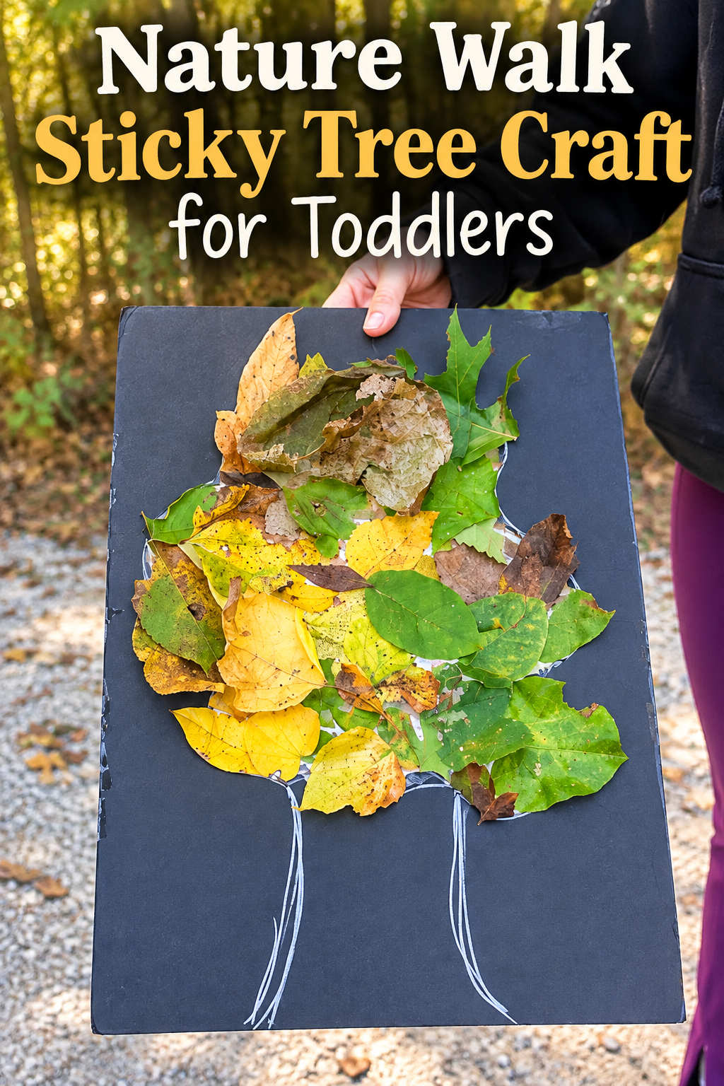 Nature Walk Sticky Tree Craft for Toddlers